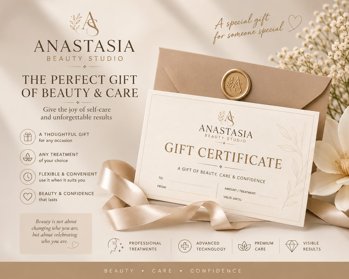 Gjafabréf frá Anastasia Beauty Studio